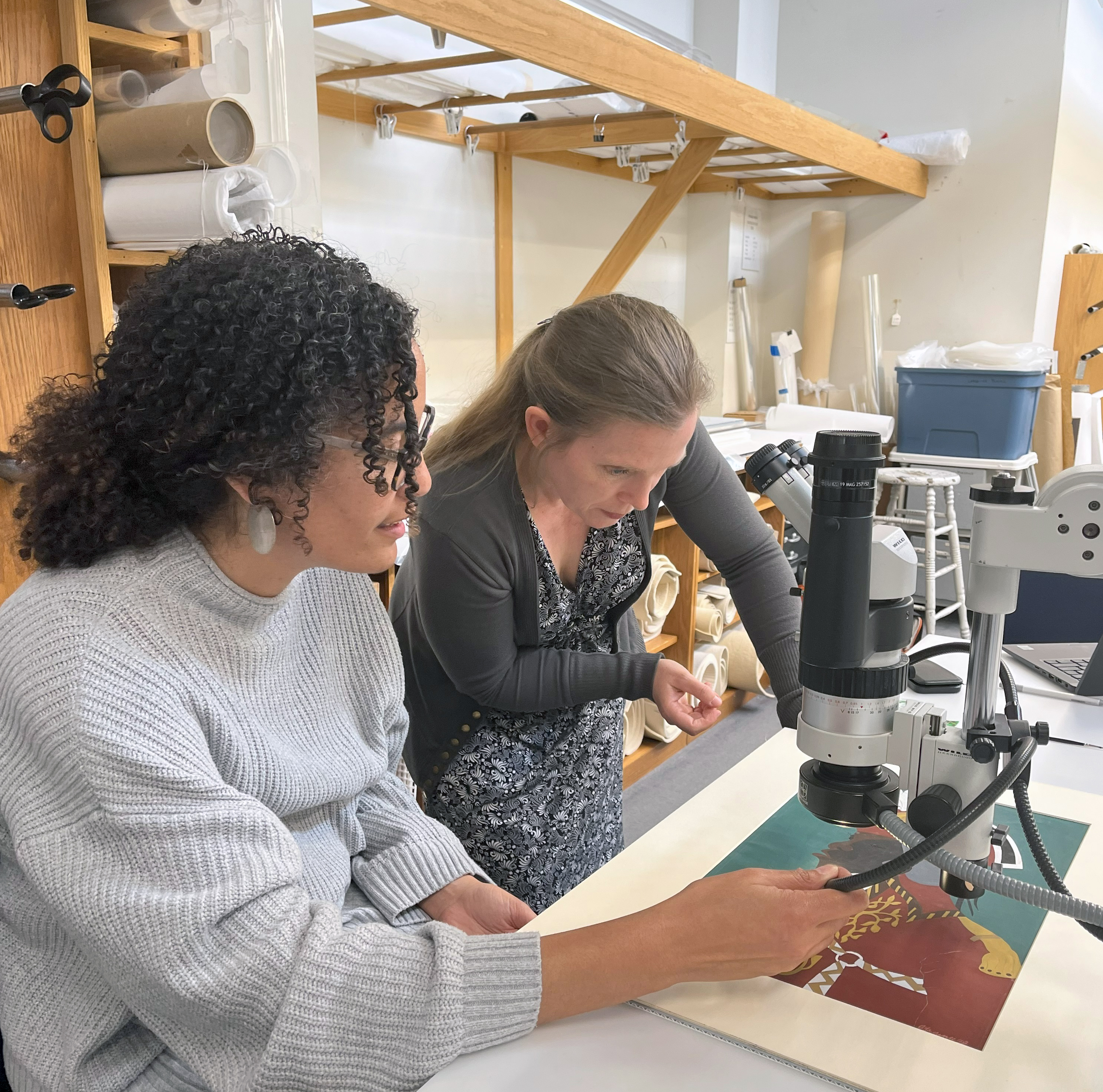 the Getty's Ashley Freeman and CCAHA's Heather Hendry