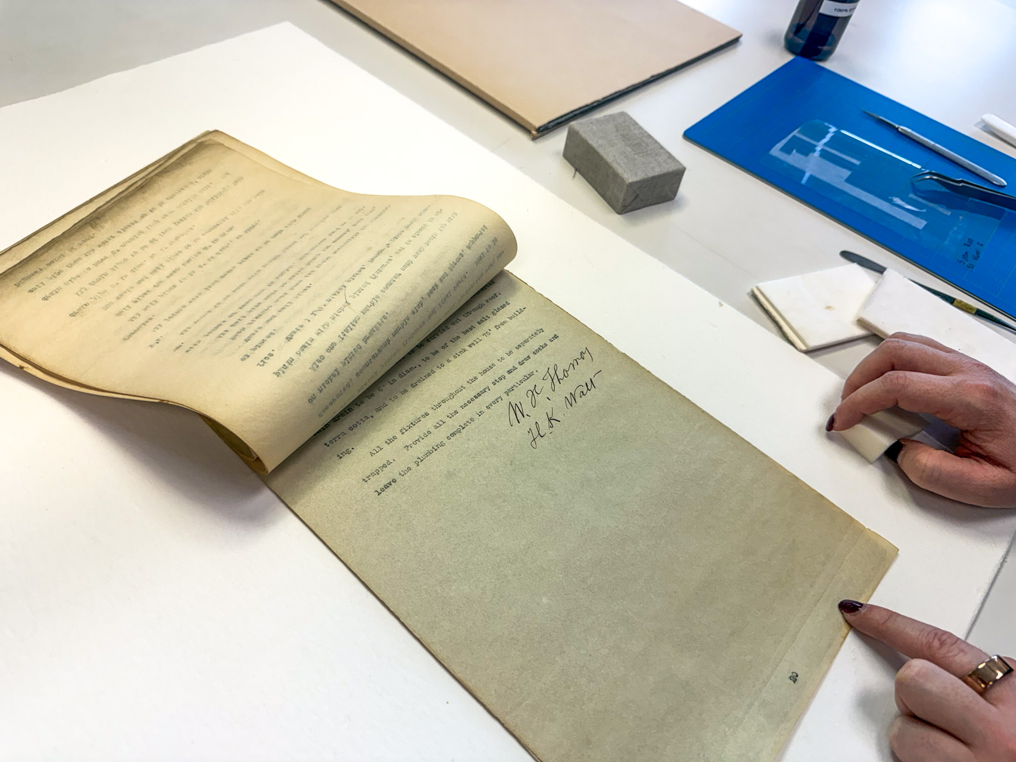 A close-up of documents